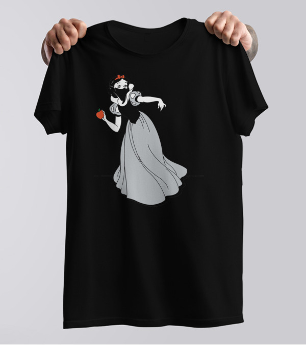 Banksy Snow White Holding Apple In Mask T-Shirt