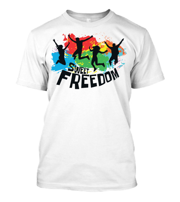 Sweet Freedom Silhouettes Rainbow Burst T-Shirt
