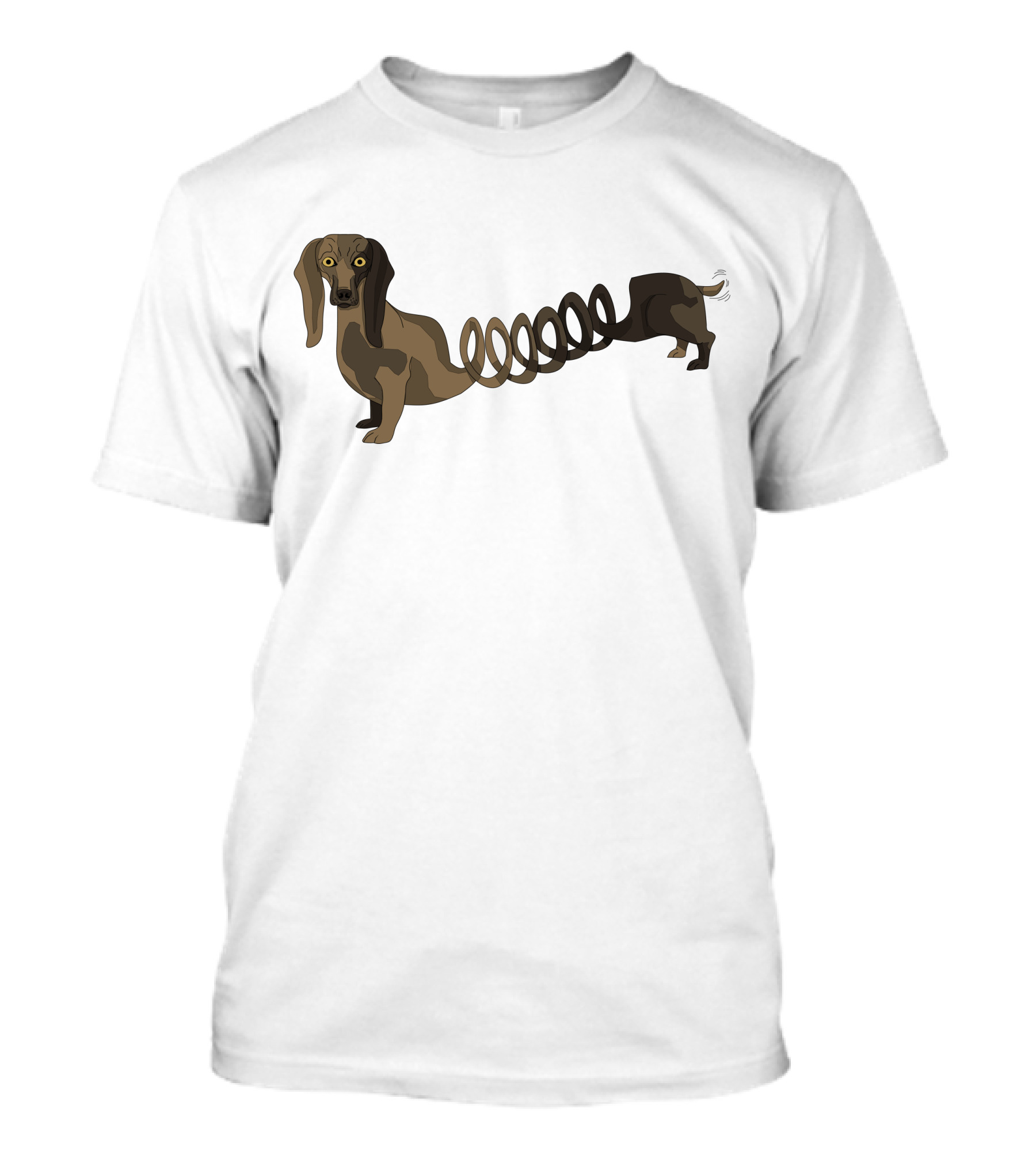 Long Ear Dog Spiral Body T-Shirt