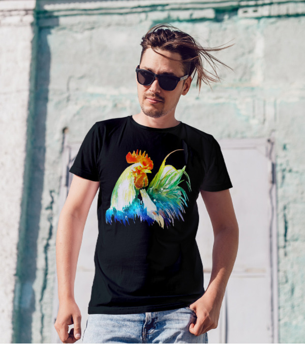 Rooster Rainbow Pride T-Shirt