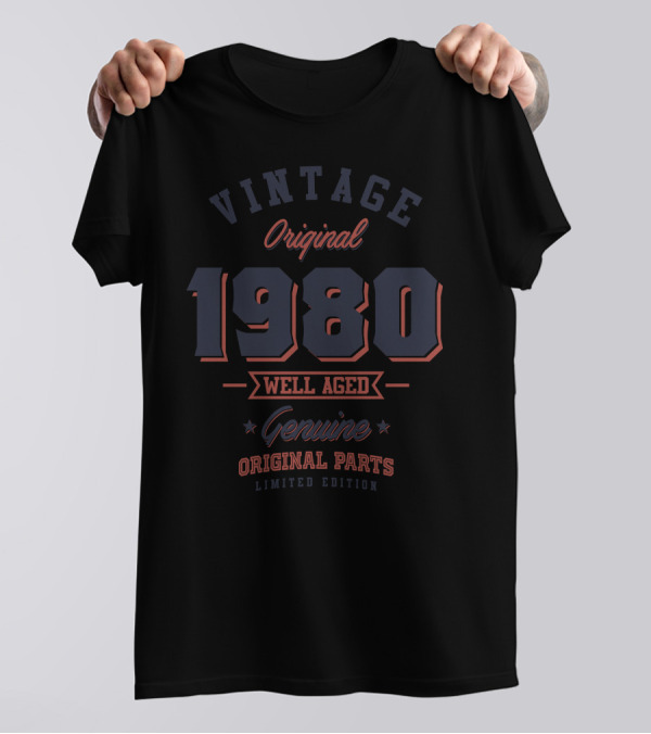 Vintage Original 1980 Well Aged Genuine Original Parts T-Shirt