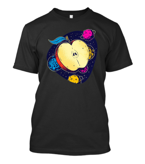 Space Apple Planets Starry Cosmos T-Shirt