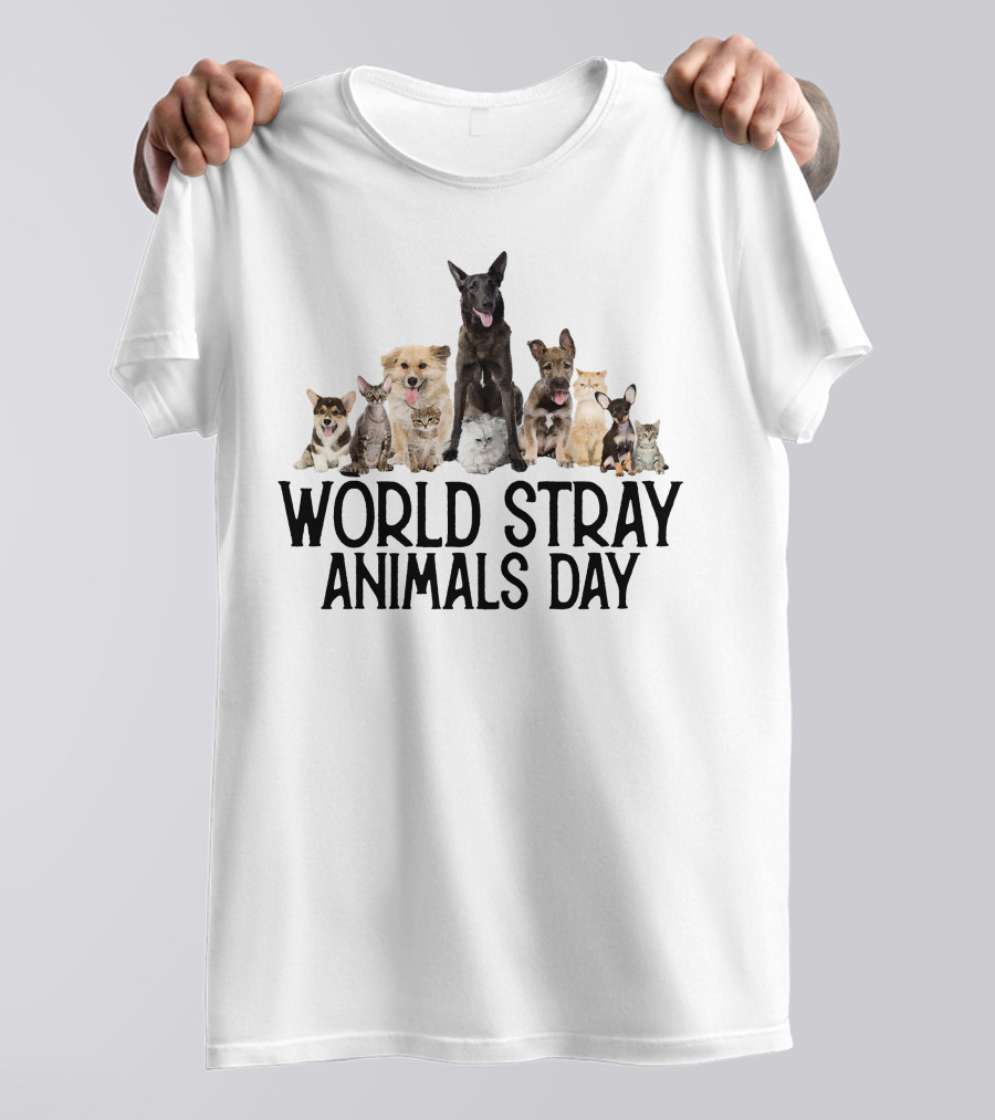 World Stray Animals Day Dogs And Cats T-Shirt