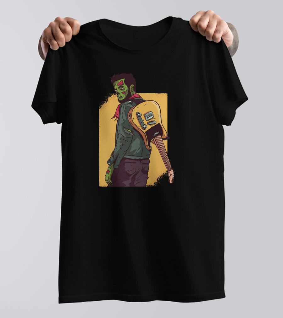Zombie Guitarist With Electric Guitar T-Shirt