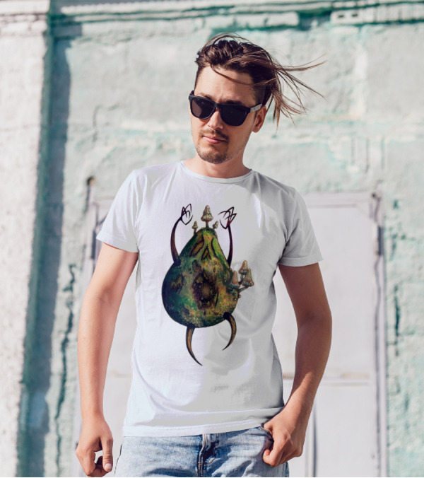 A Is For Avocadavero Zombie Avocado Forest Fungi Monster T-Shirt