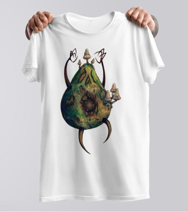 A Is For Avocadavero Zombie Avocado Forest Fungi Monster T-Shirt
