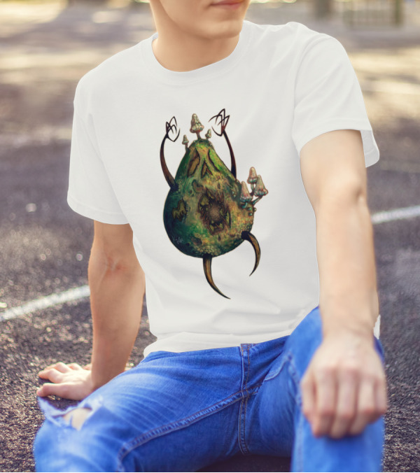 A Is For Avocadavero Zombie Avocado Forest Fungi Monster T-Shirt