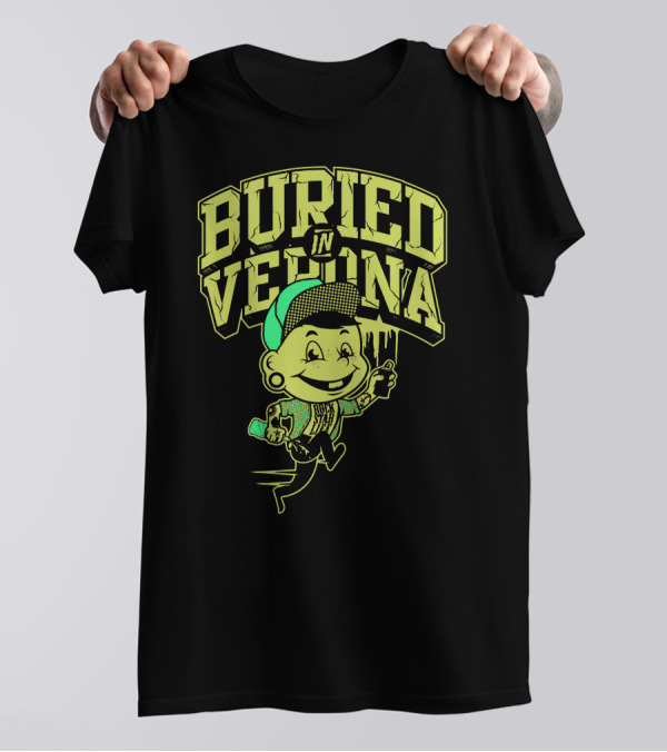 Buried In Verona Happy Character With Paintbrush And Bucket T-Shirt