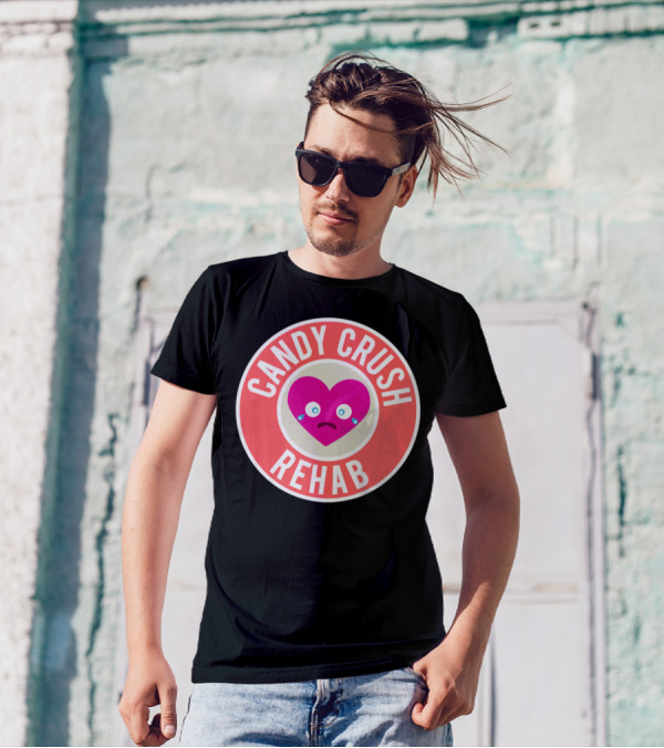 Candy Crush Rehab Sad Heart T-Shirt