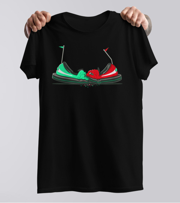 Bumper Car Crash Duel Dangerous Driving T-Shirt