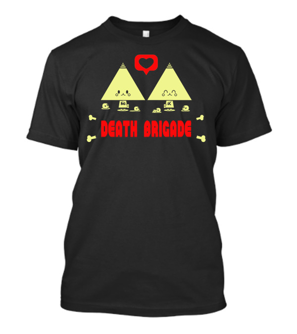 Death Brigade Cute Pyramid Characters With Heart And Bones T-Shirt