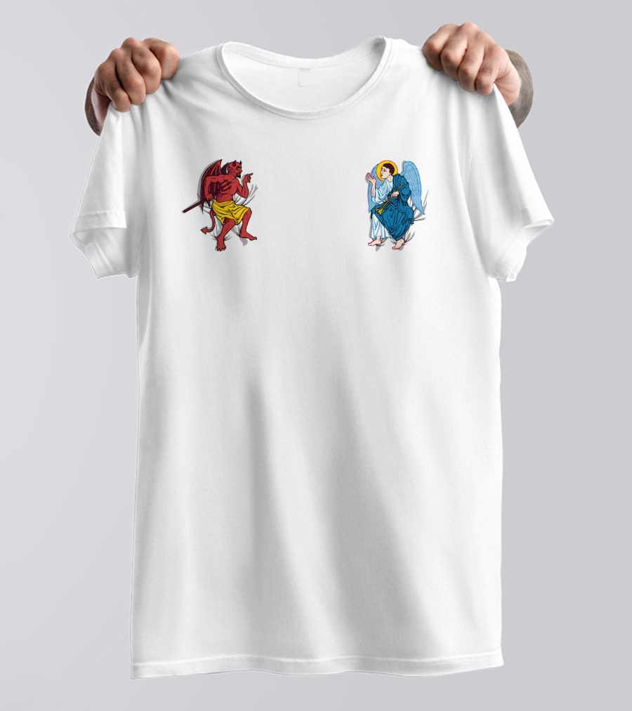 Do The Right Thing Devil And Angel Disagreement T-Shirt