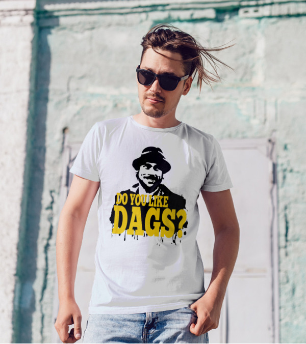 Do You Like Dags Yellow Text Iconic Film Reference T-Shirt