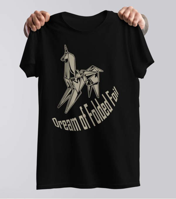 Dream Of Folded Foil Origami Unicorn T-Shirt