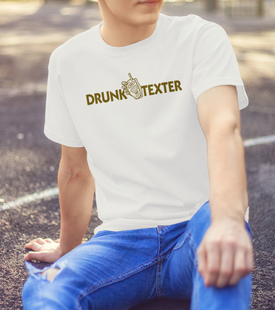 Drunk Texter Mobile Device Humor With Vintage Cell Phone T-Shirt