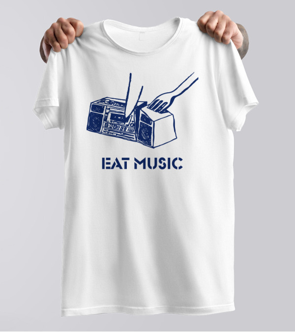 Eat Music Boombox Enthusiast Retro Vibes T-Shirt