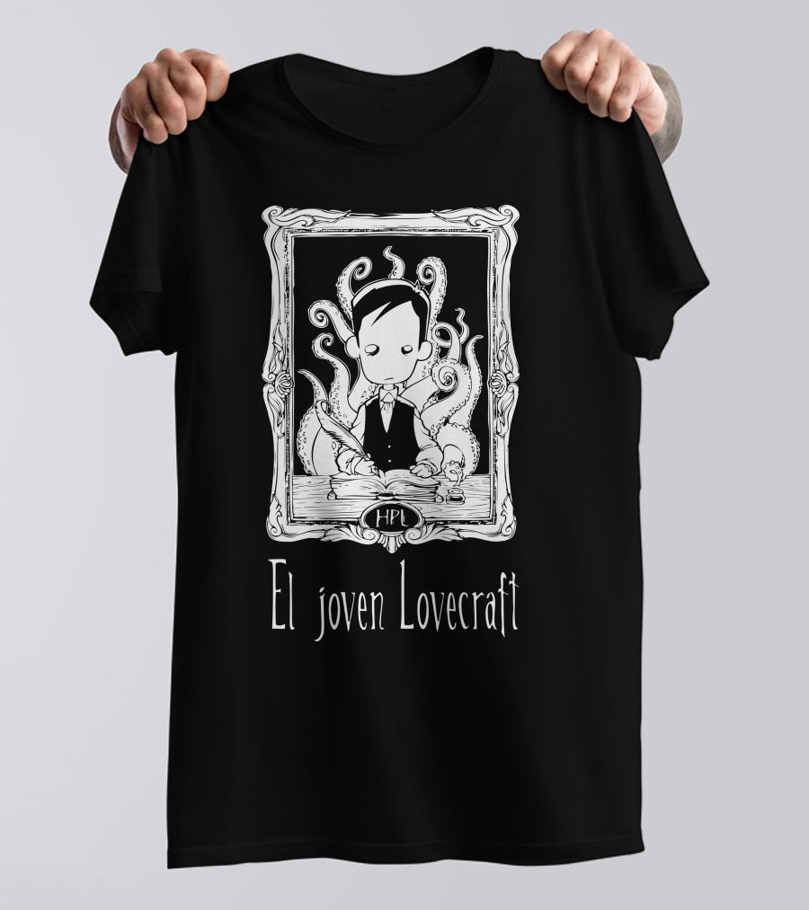 El Joven Lovecraft HPL Tentacle Frame T-Shirt