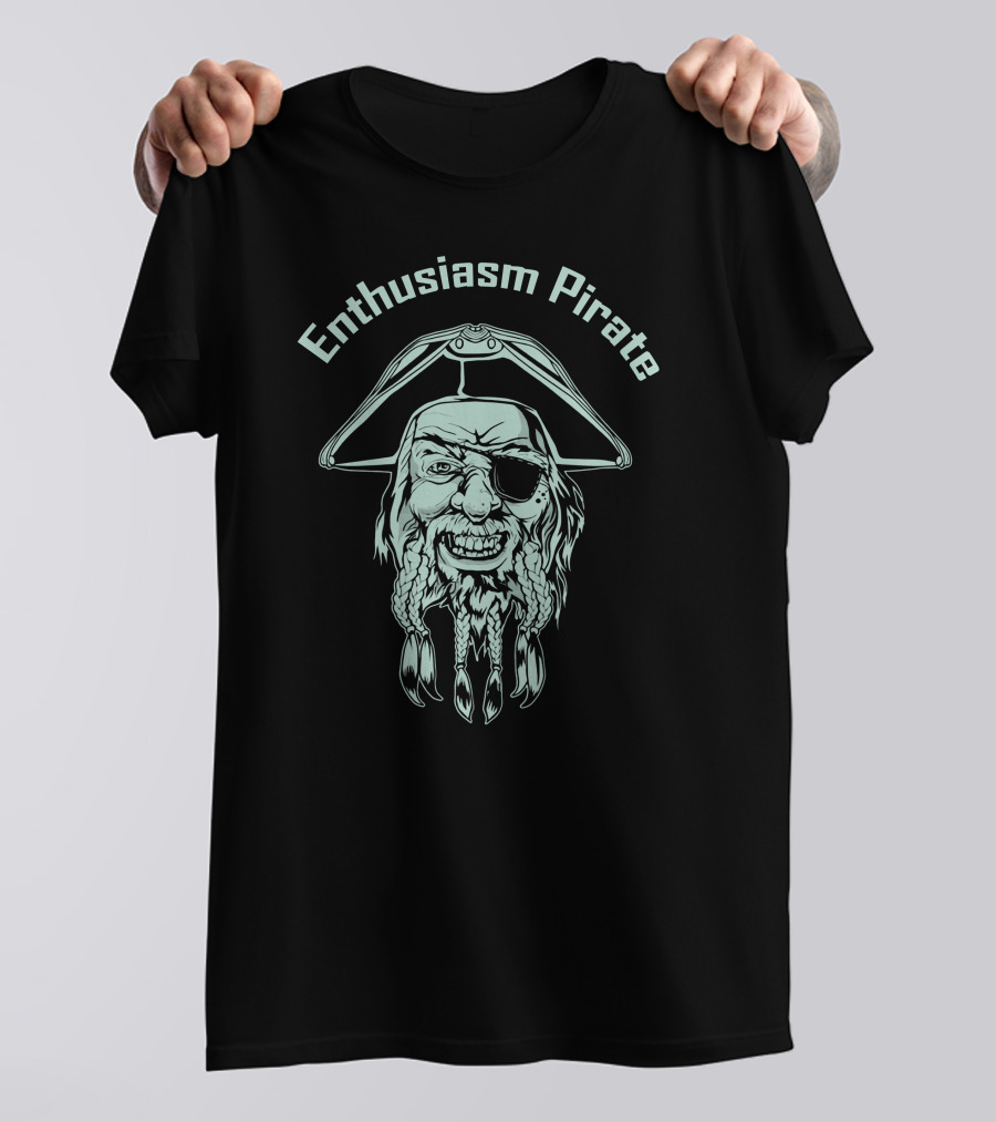 Enthusiasm Pirate Grinning Eyepatch Bearded Buccaneer T-Shirt
