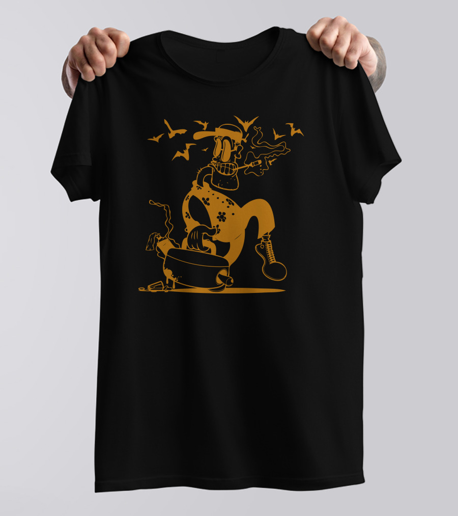 Fear N Loathing In This Foul Year Bats Cartoon Smoking Character With Sunglasses T-Shirt