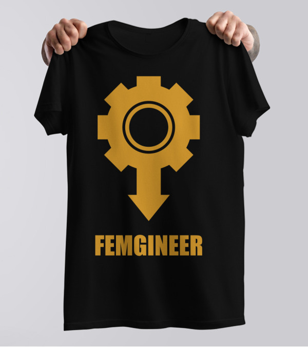 Feminist Engineering Gear Symbol Femgineer T-Shirt
