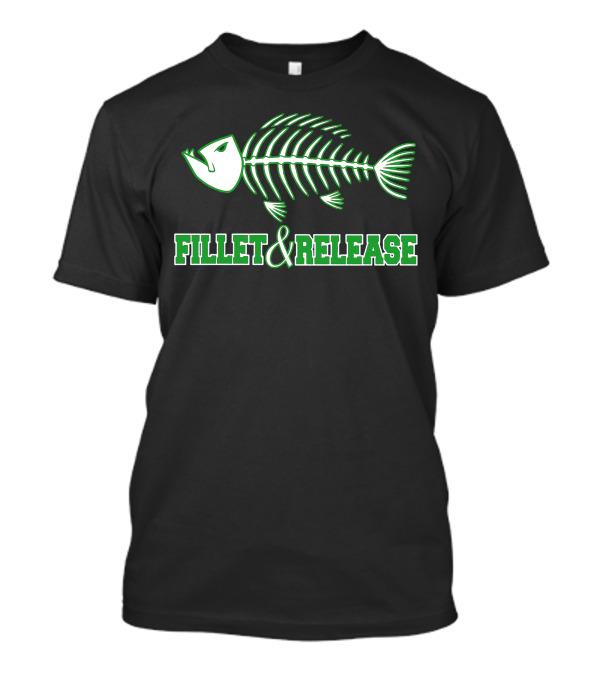 FILLE AND RELEASE Fish Bone Skeleton T-Shirt