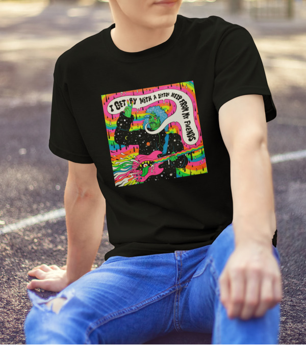 Flaming Lips I Get By With A Little Help From My Friends Psychedelic T-Shirt