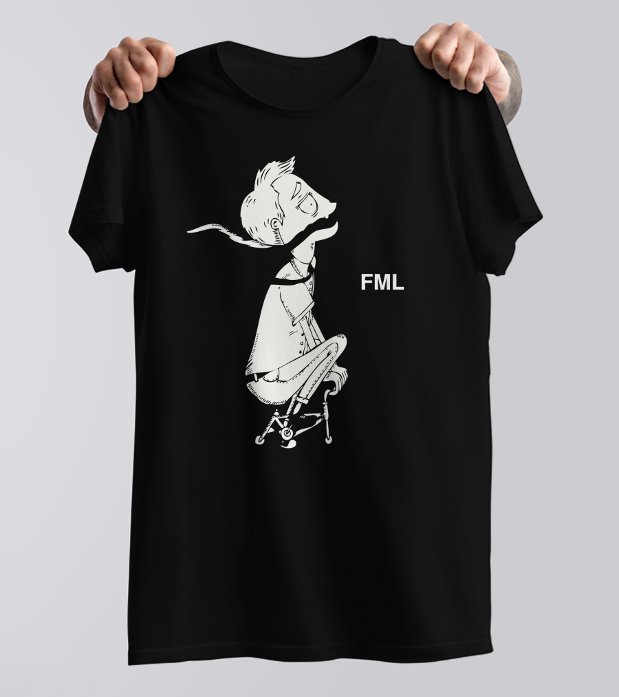 Fml Cartoon Character Riding Tiny Bike With Bomb T-Shirt