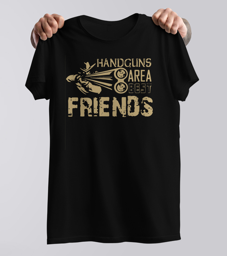 HANDGUNS AREA BEST FRIENDS FINGER GUNS COWBOY_STYLE T-Shirt