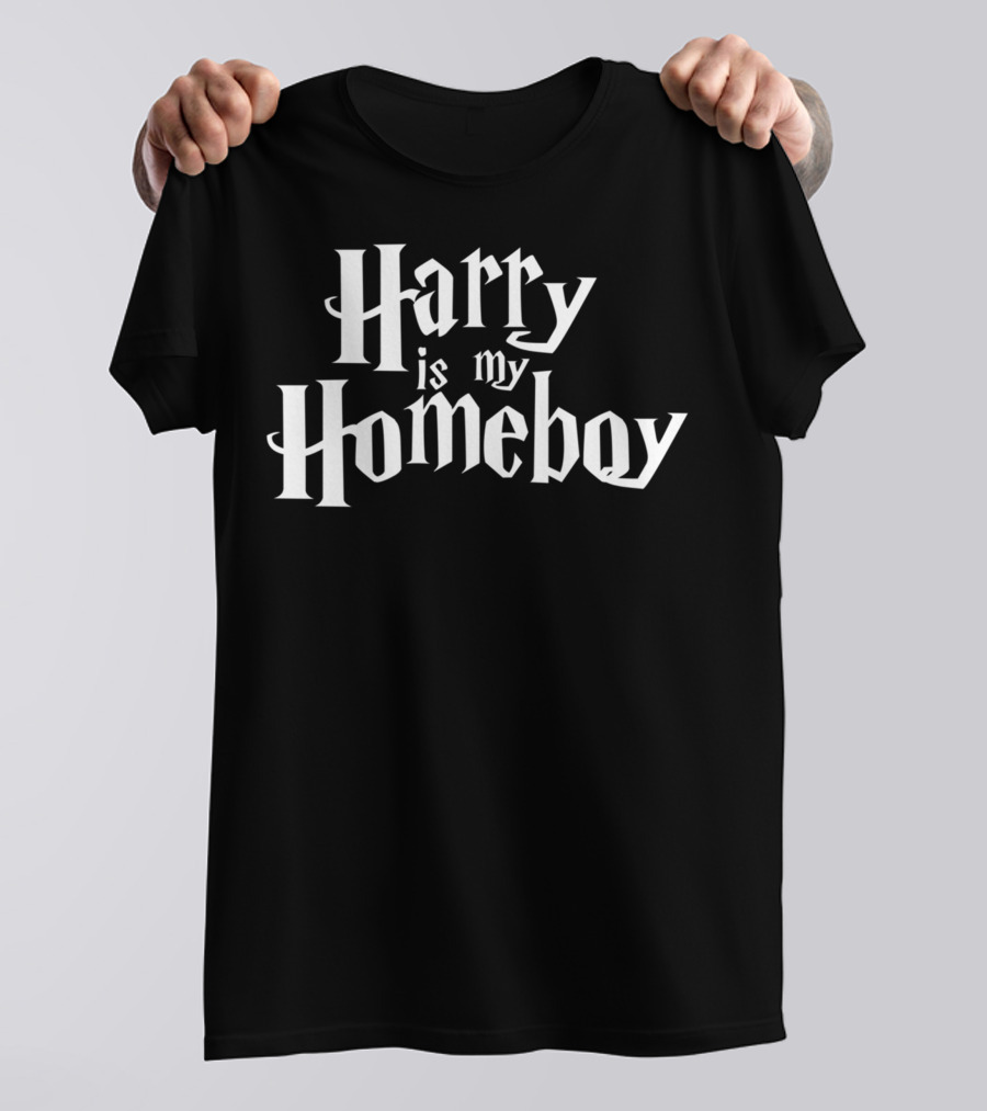 Harry Is My Homeboy Wizard Font T-Shirt