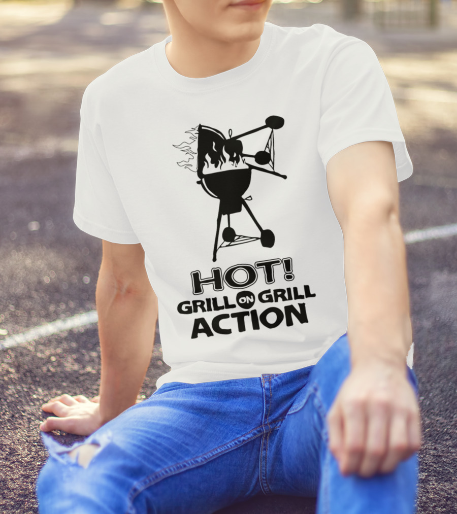 Hot Grill On Grill Action Science Parody Alien Spacecraft T-Shirt