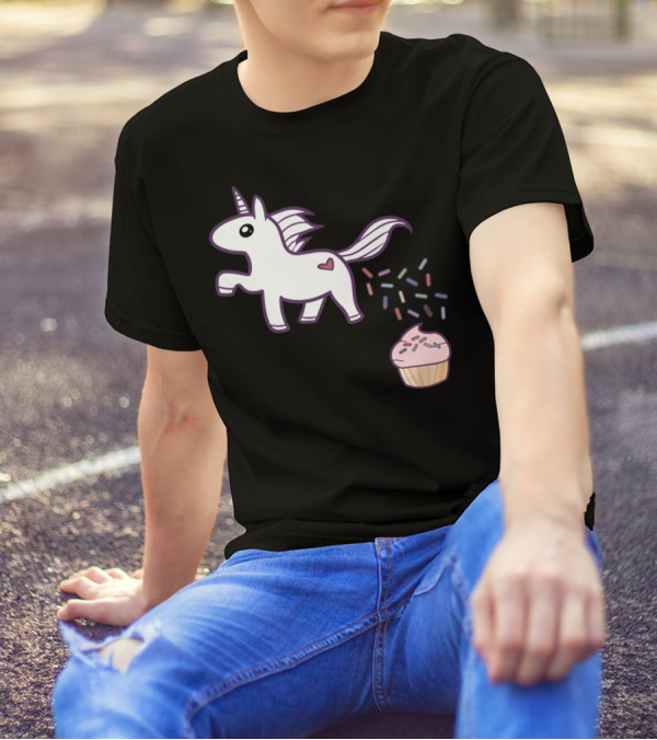 How Sprinkles Are Made Unicorn With Cupcake T-Shirt