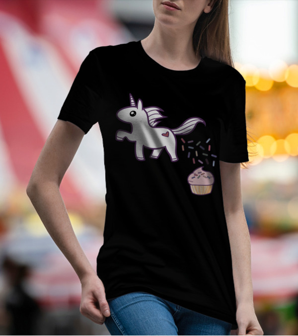 How Sprinkles Are Made Unicorn With Cupcake T-Shirt