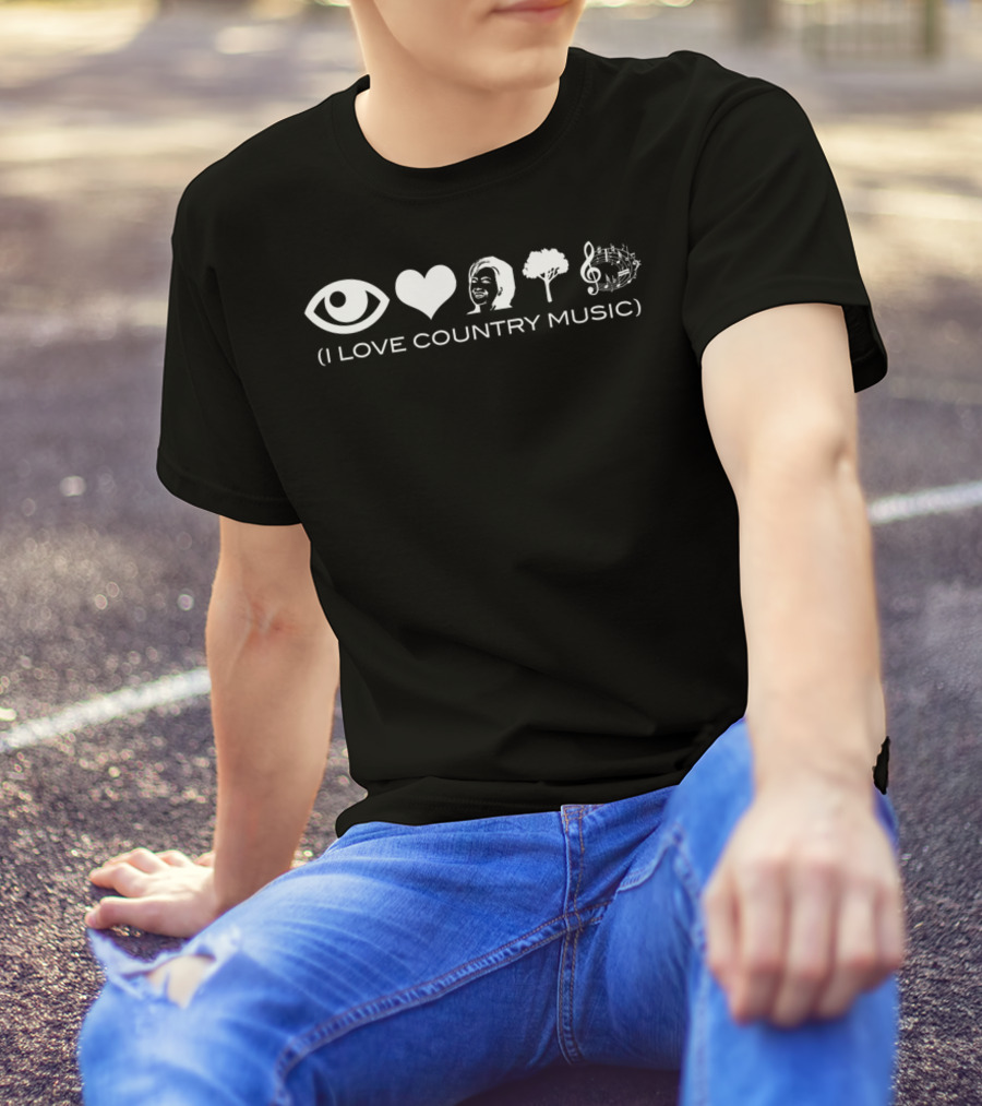 Eye Heart Singer Tree Musical Note (I Love Country Music) T-Shirt