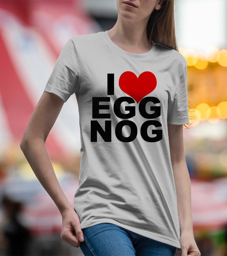 I Heart Egg Nog Red Heart T-Shirt