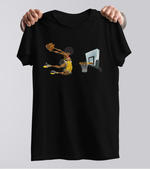 Just Dunk It Basketball Afro Slam Dunk Iconic T-Shirt