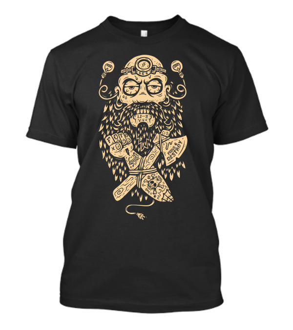 Kanye Lense Beard Axe Lights Fist Drawings 12-31 Destroy T-Shirt