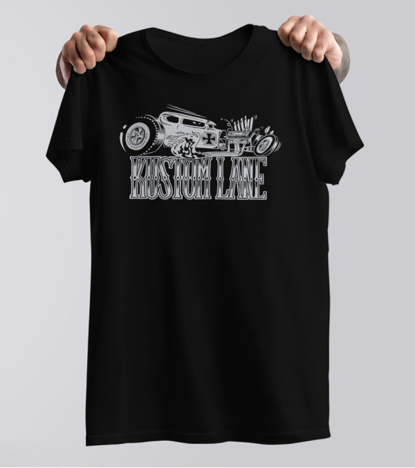 Kustom Lane Hot Rod Vintage Car T-Shirt