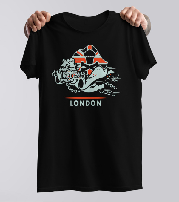 LONDON Union Jack Ghost Chains T-Shirt