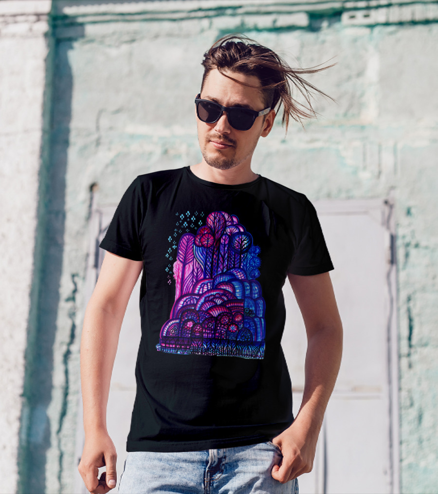 Magic Forest Vibrant Enchanted Wilderness With Colorful T-Shirt