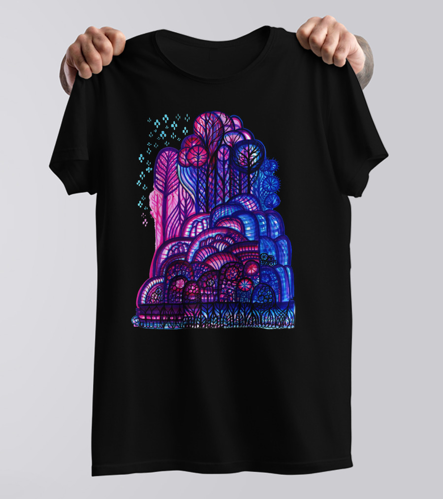 Magic Forest Vibrant Enchanted Wilderness With Colorful T-Shirt