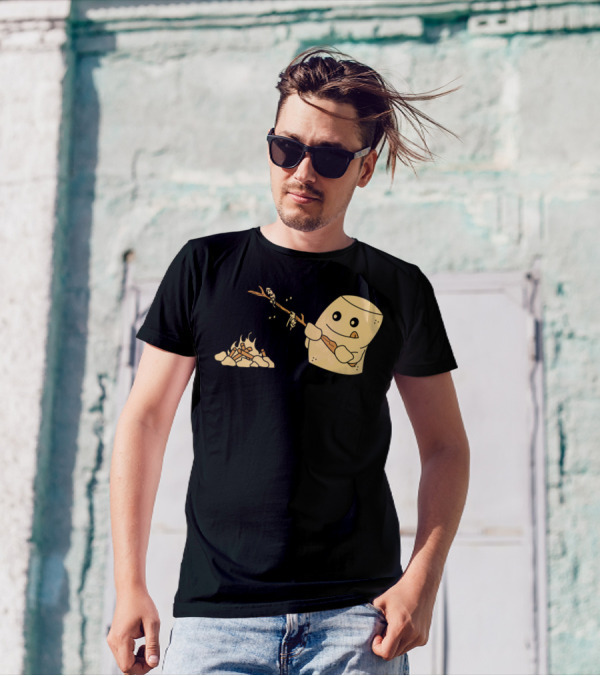 Marshmallow Roasting Over Campfire Flame T-Shirt