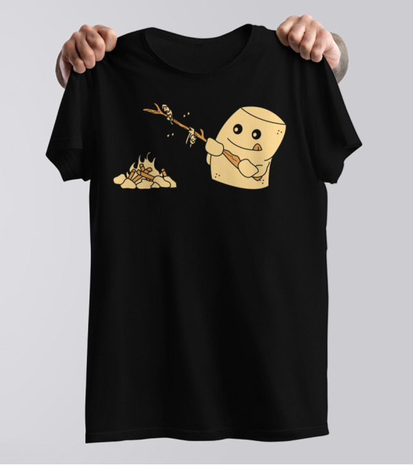 Marshmallow Roasting Over Campfire Flame T-Shirt