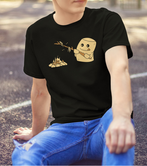 Marshmallow Roasting Over Campfire Flame T-Shirt