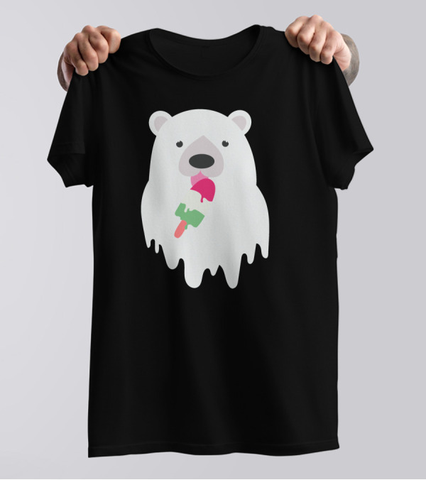 Polar Bear With Melting Ice Cream Cone T-Shirt
