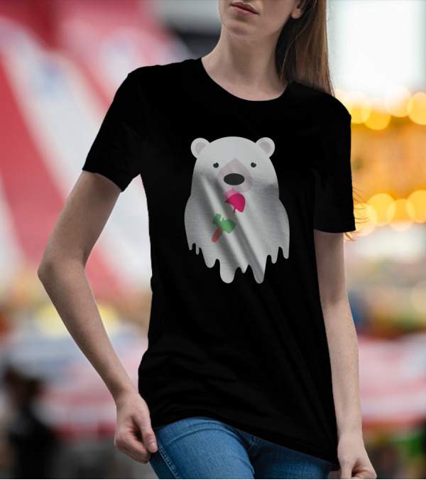Polar Bear With Melting Ice Cream Cone T-Shirt
