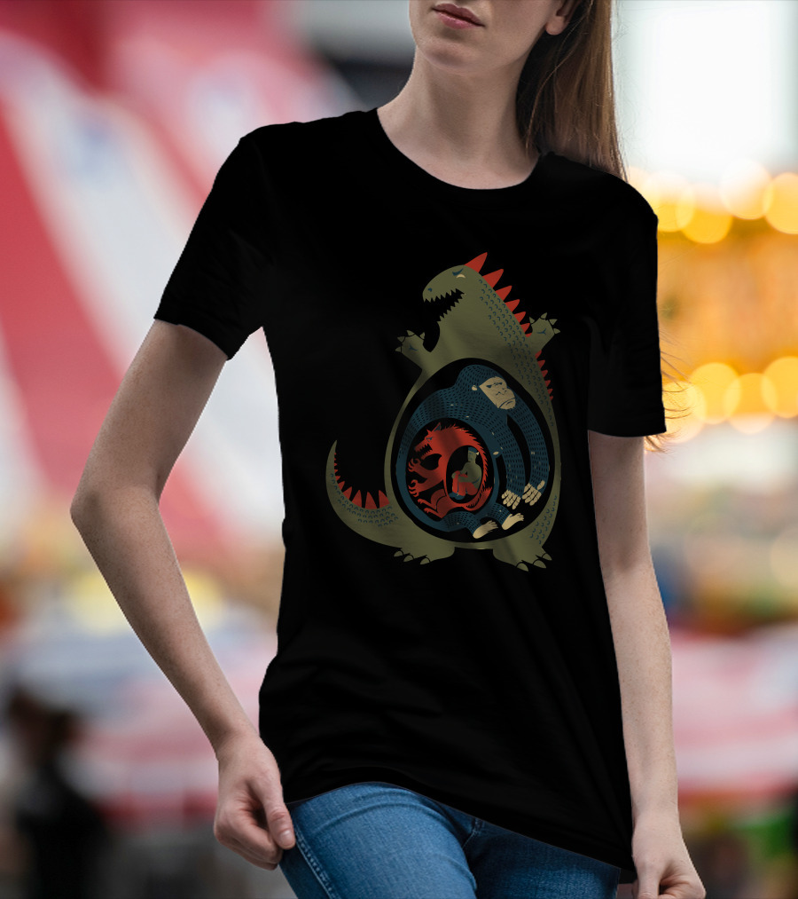 More Brraaaiiinnss Dinosaur Layers T-Shirt