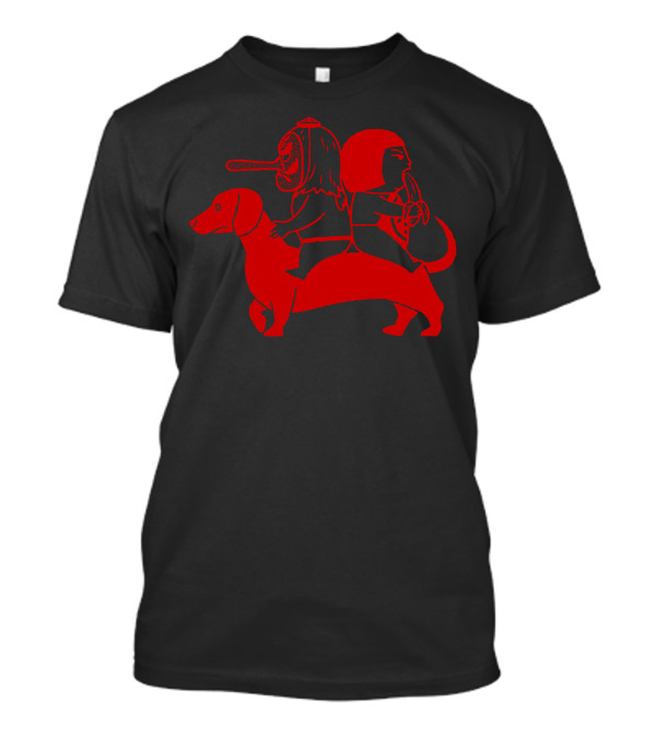 Moving Forward Figures Riding Dachshund T-Shirt