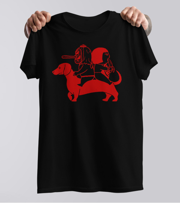 Moving Forward Figures Riding Dachshund T-Shirt