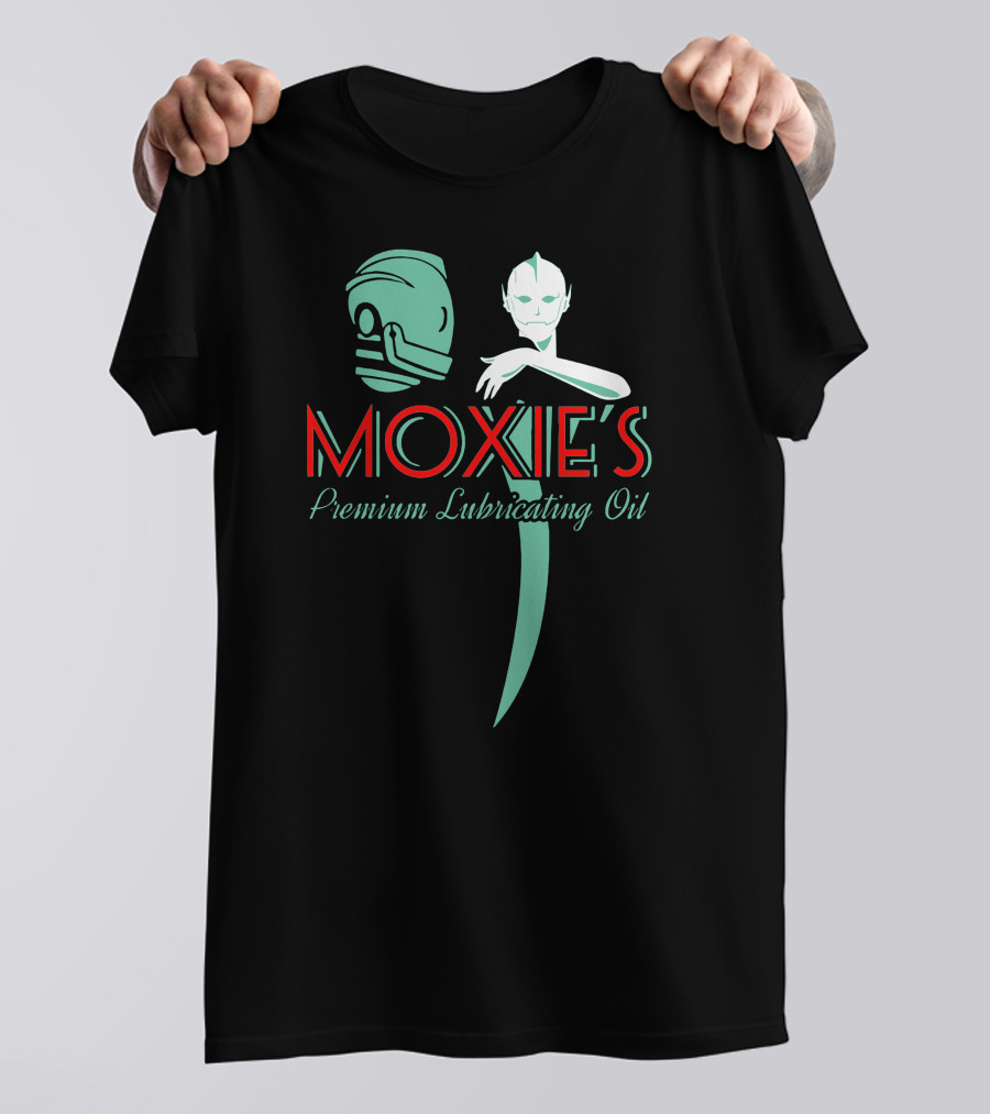 MOXIE'S Premium Lubricating Oil Metropolis Robot Art Deco T-Shirt