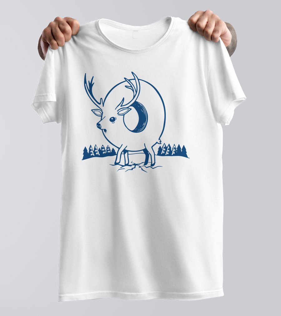 O Deer Forest Antlered Circle T-Shirt